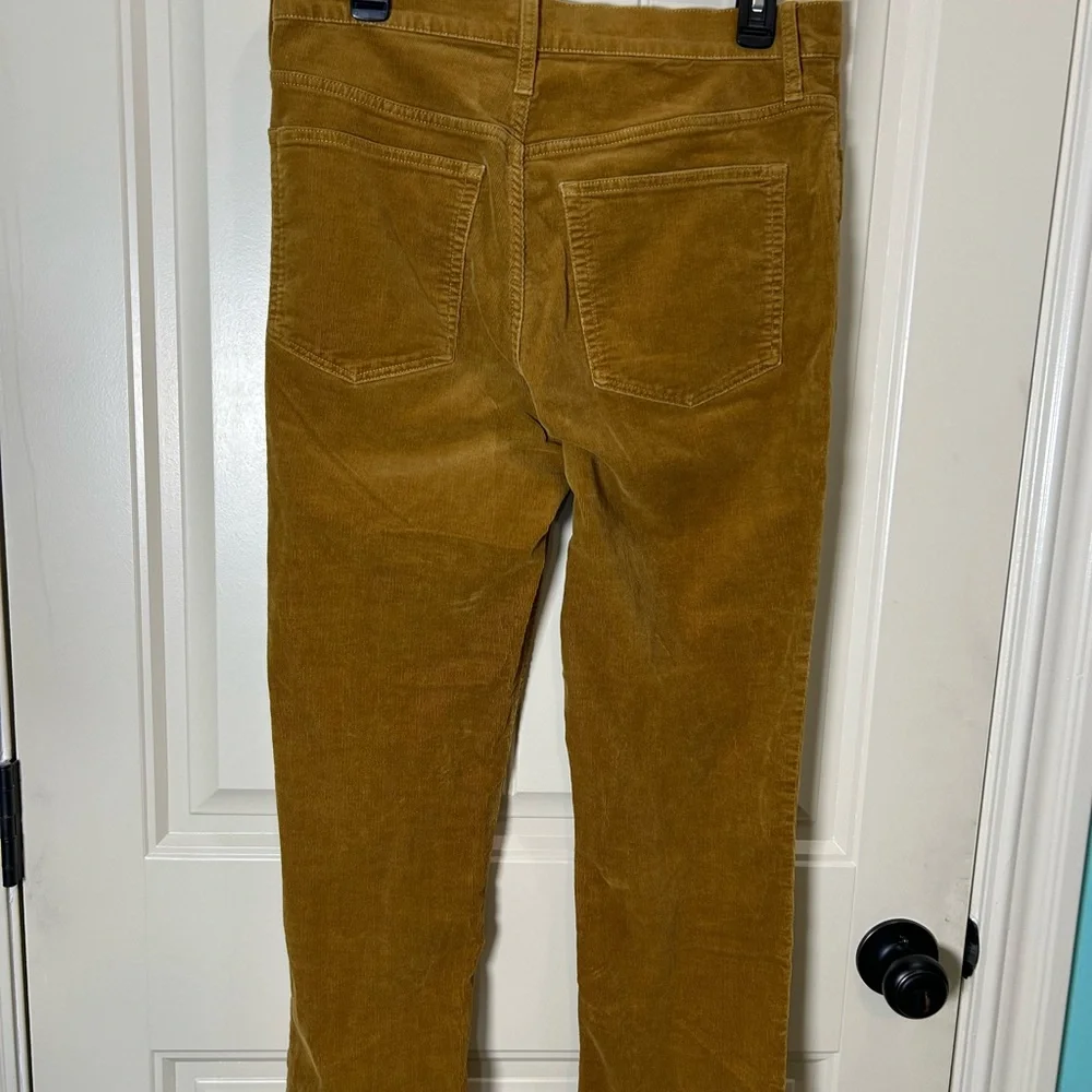 J.‎ Crew Women’s Golden Mustard Corduroy Flat Front Pants, size 30